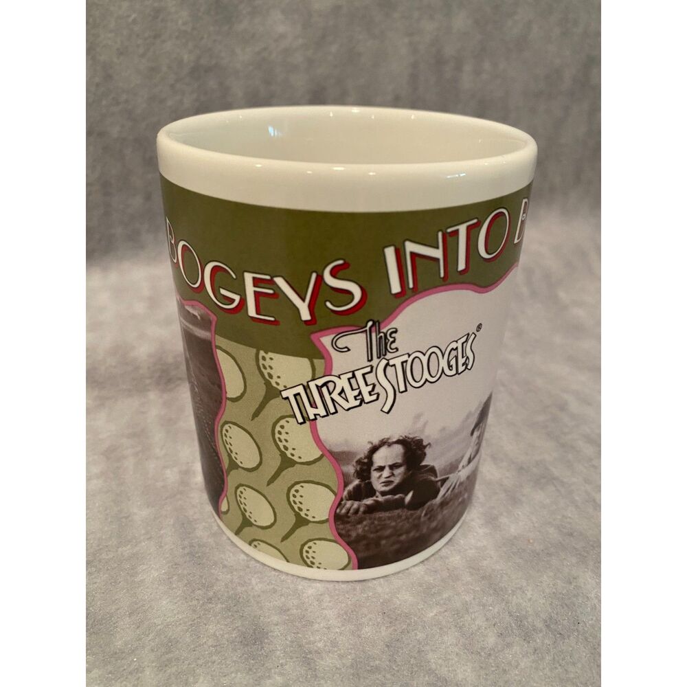 2000 The Three Stooges Coffee Cup Mug Playing Golf‎